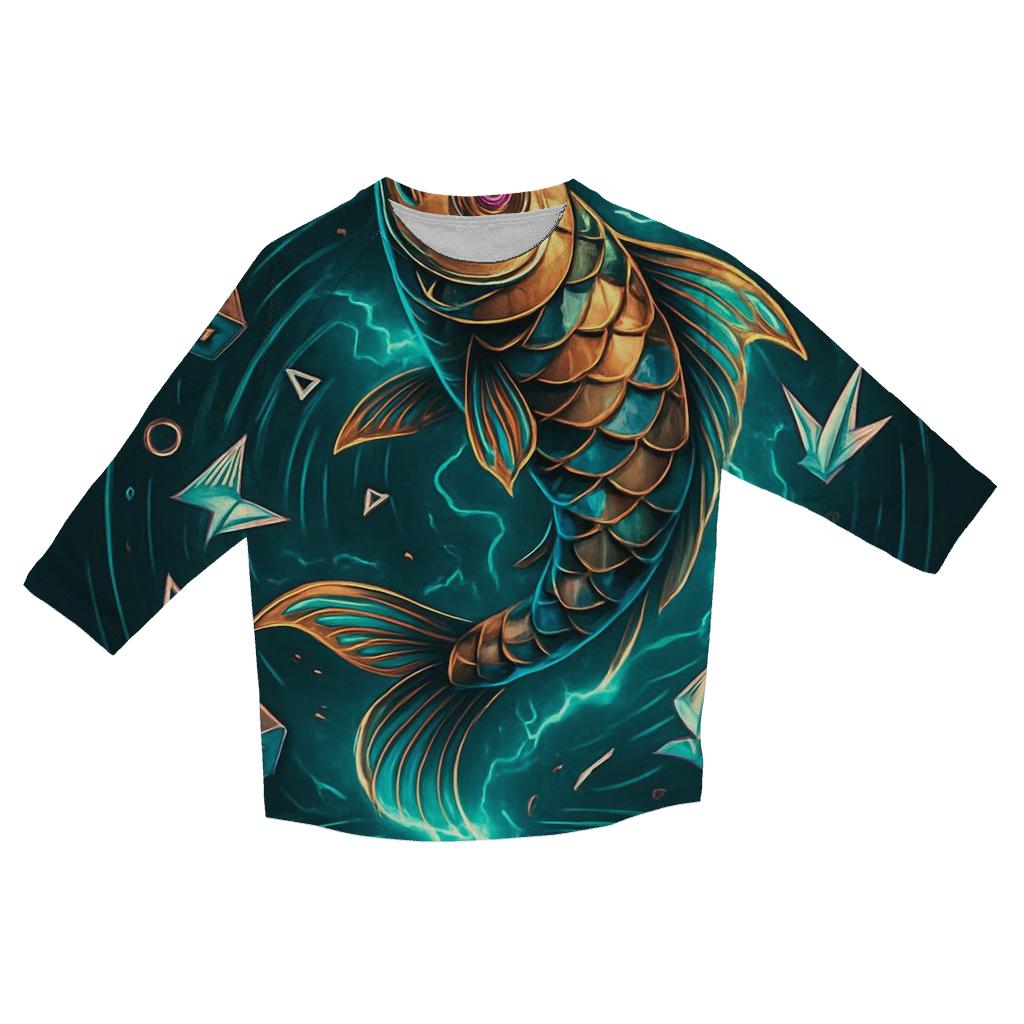 Clockwork Koi Cyclone casual three quarter sleeve shirts