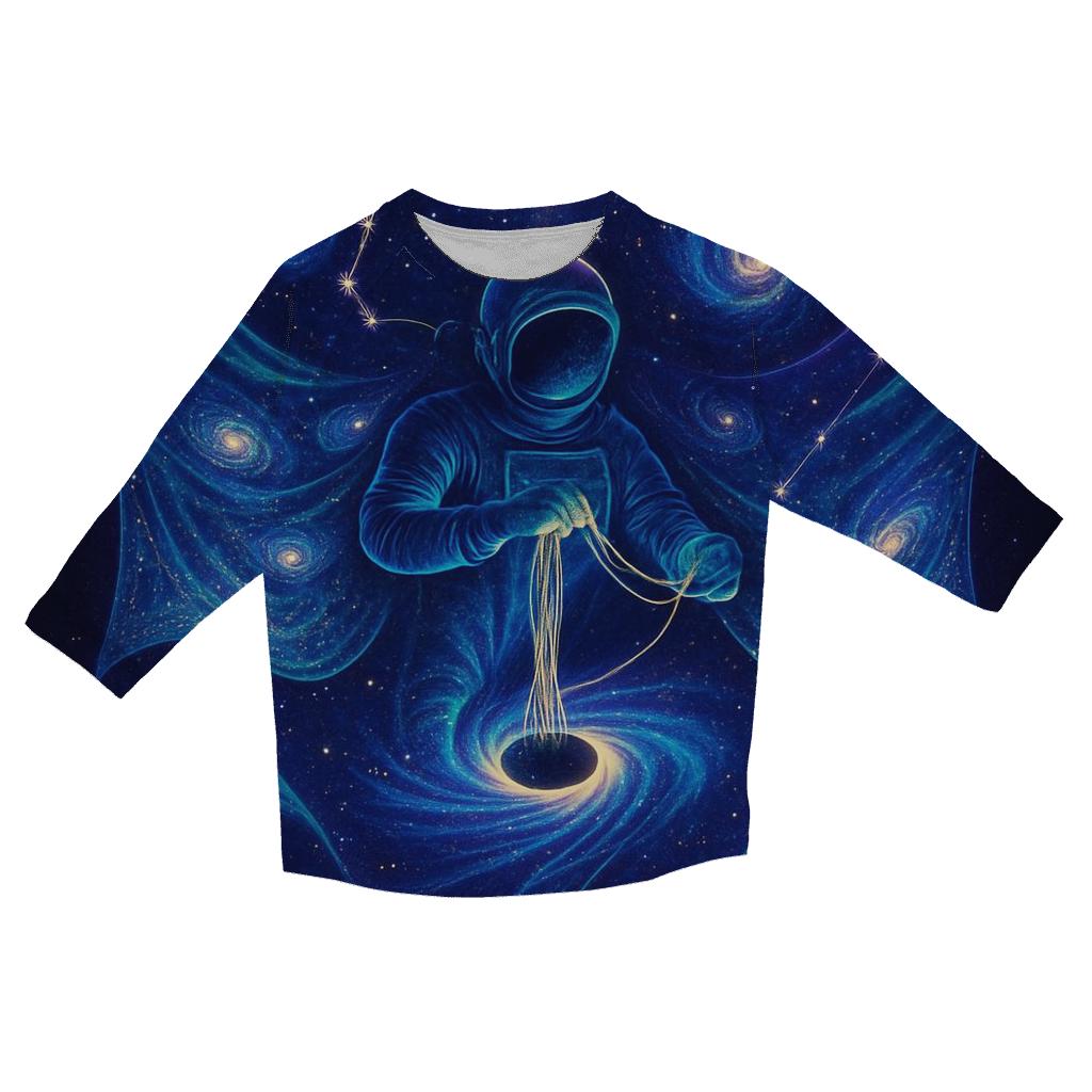 The Gravity Loom Of Orion printed three quarter sleeve shirts