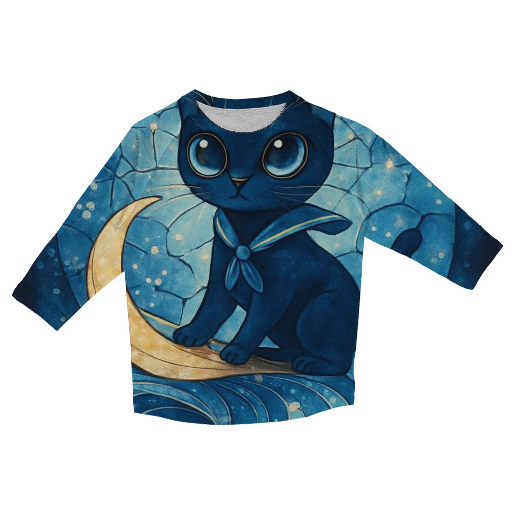 Lunar Tide Glasscat casual three quarter sleeve shirts
