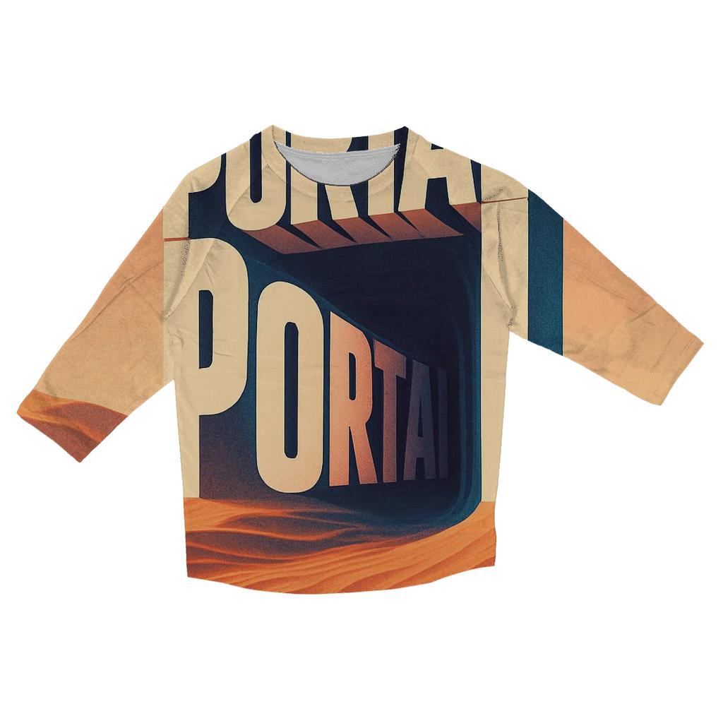 Desert Mirage Typography Portal cotton quarter sleeve shirts