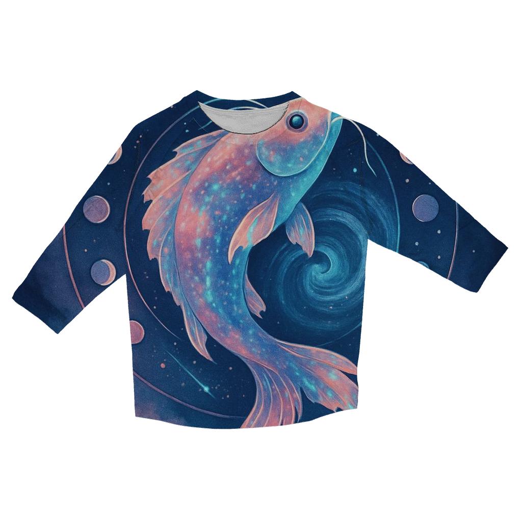 Voyage Of The Comet Koi designer 3/4 sleeve blouses
