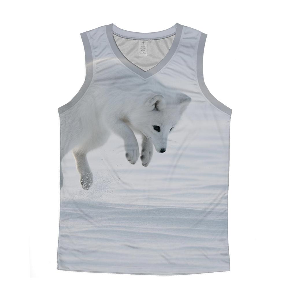 Tundra Pounce Arctic Fox trendy fitted tank tops