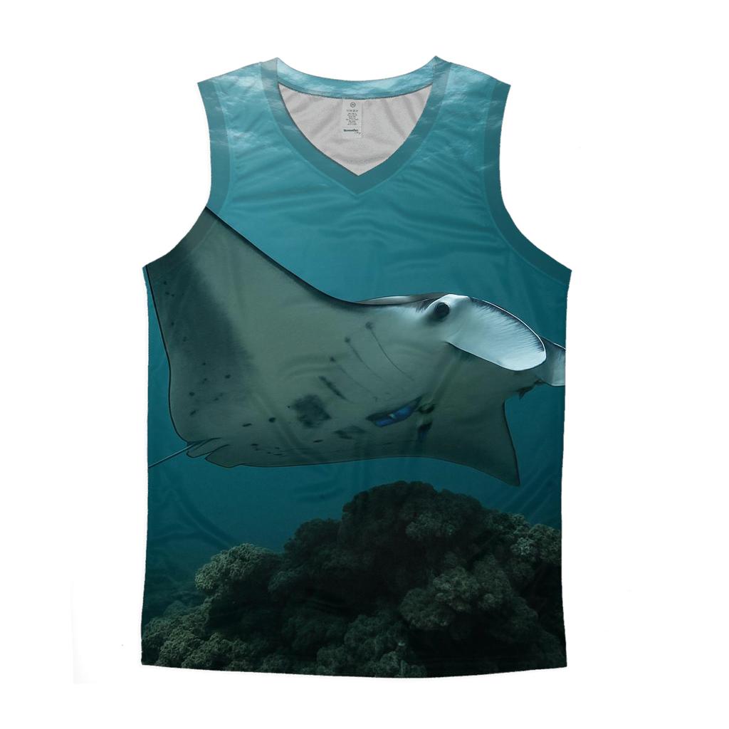 Reef Clinic Manta Ray cotton sleeveless tops