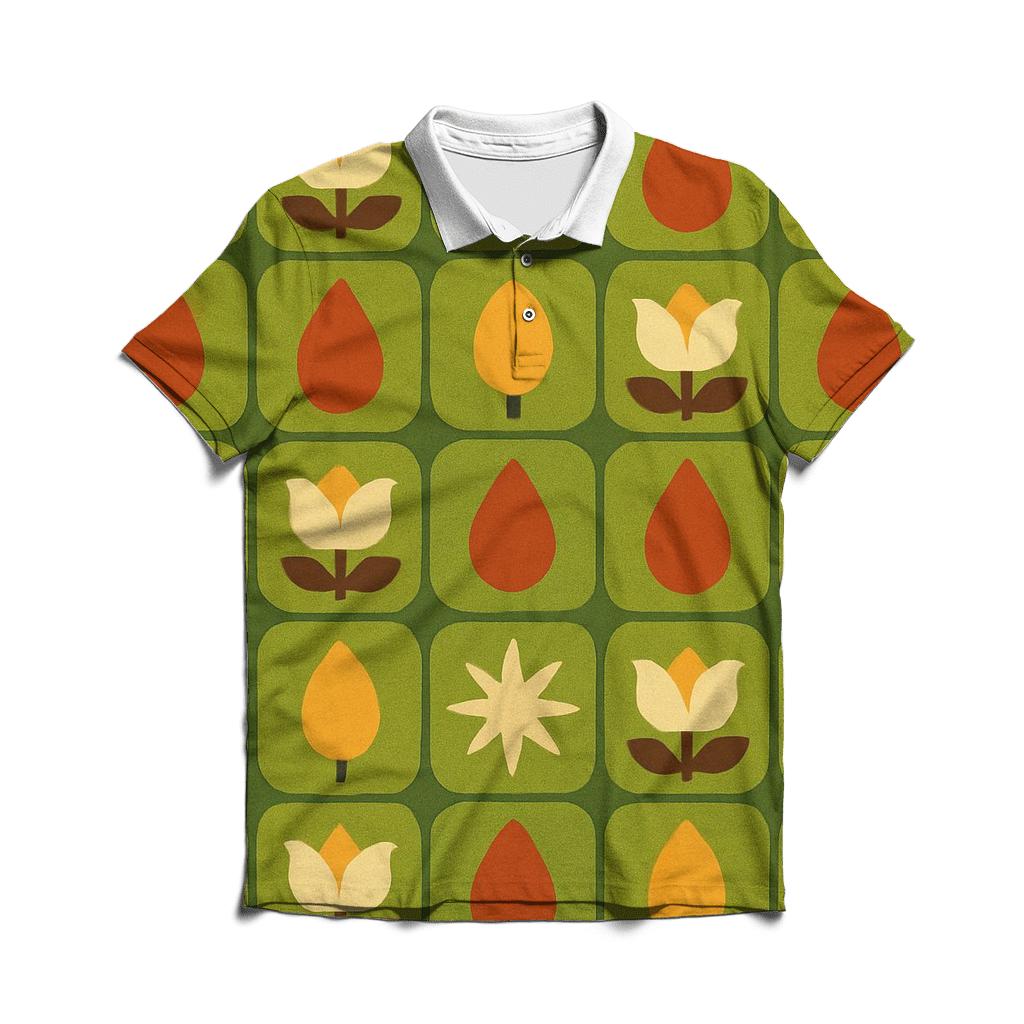 Groovy Kitchen Tile Mosaic casual sports polo shirts