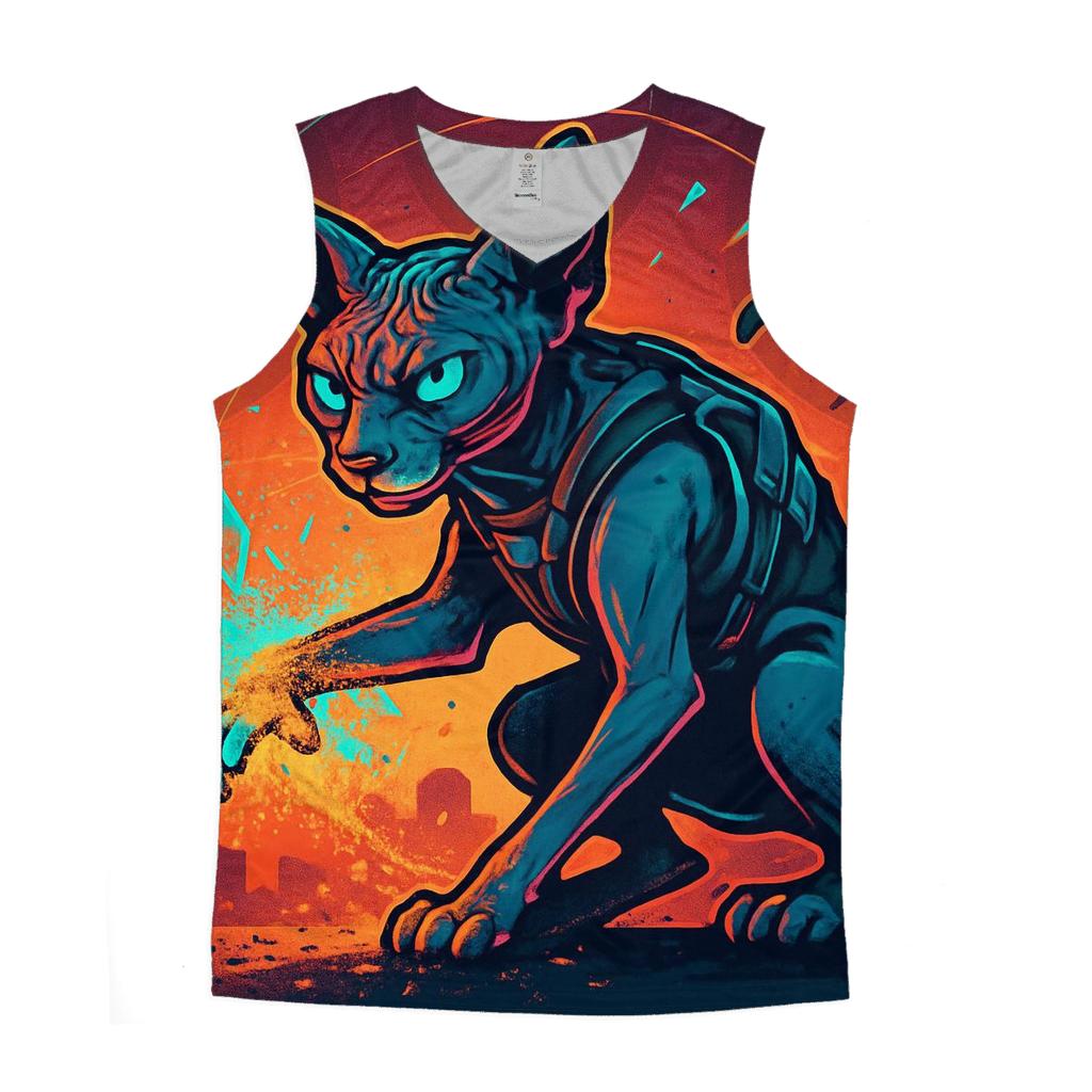 Dune Neon Alleycat Mirage cotton sleeveless tops