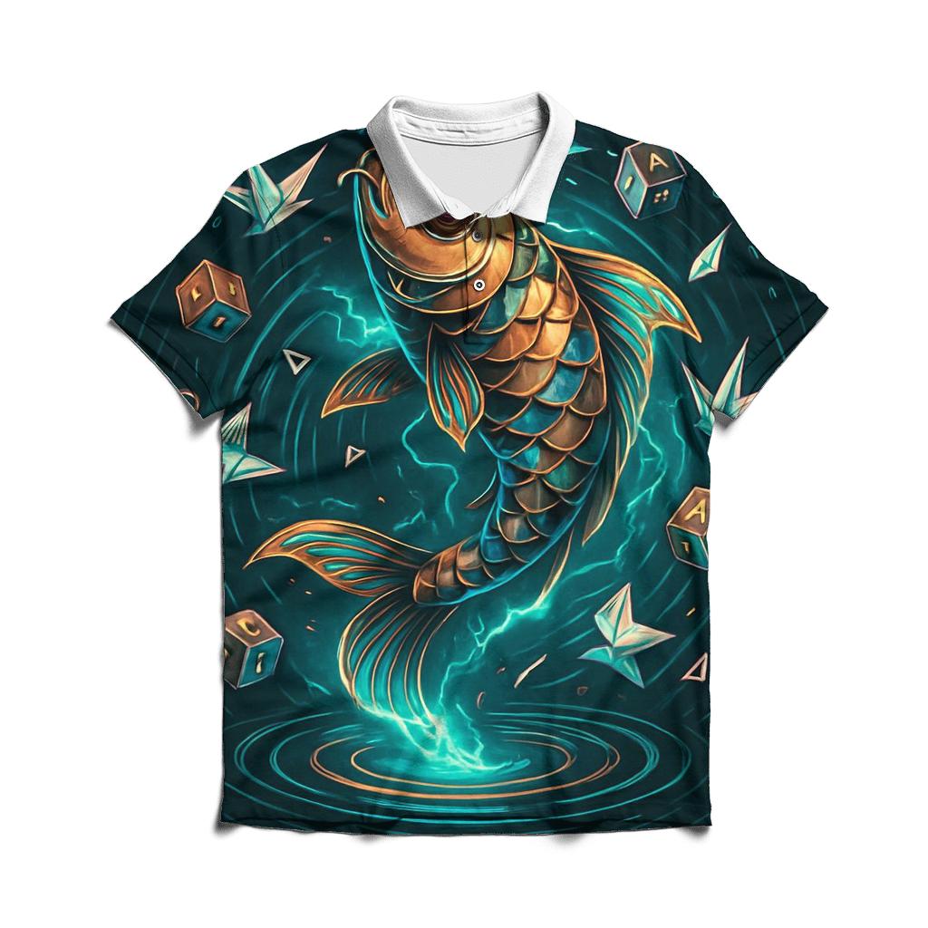 Clockwork Koi Cyclone custom polo shirts