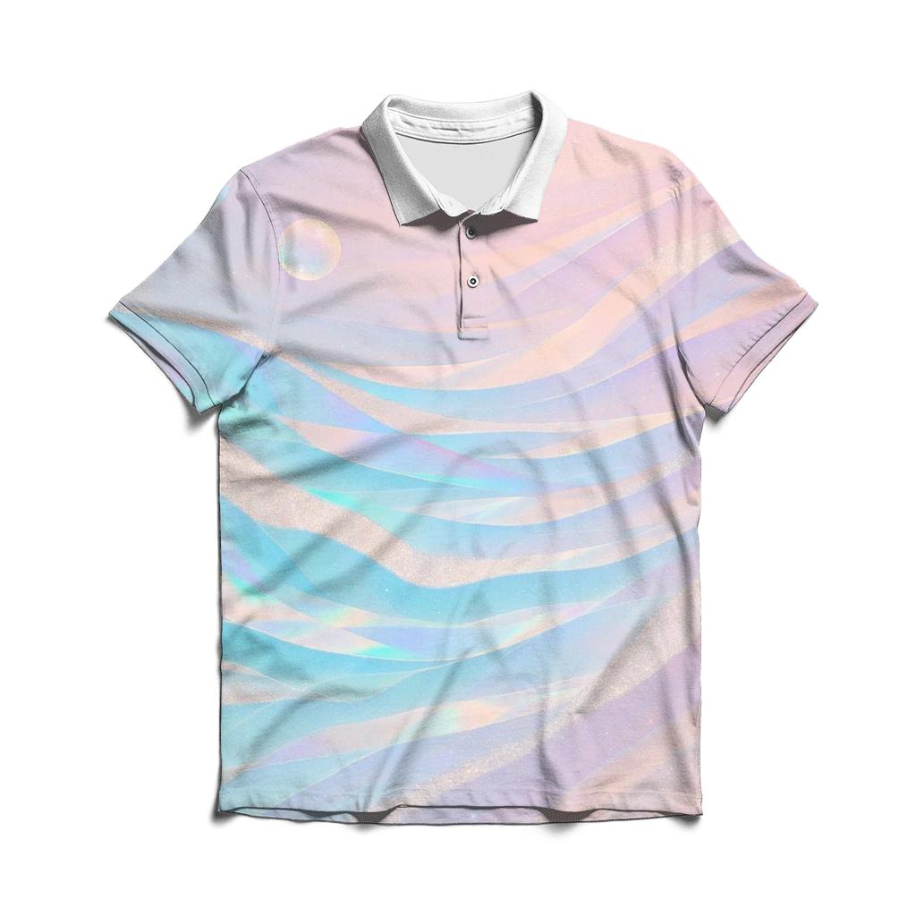 Opaline Prism Tides stylish collar polo tees