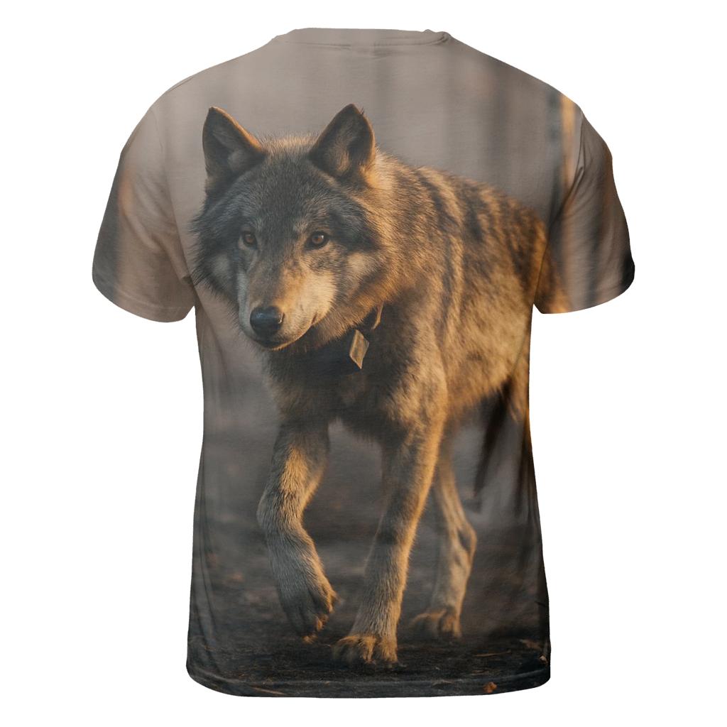 Telemetry Wolf In Boreal Burn Scar creative print fashion shirts