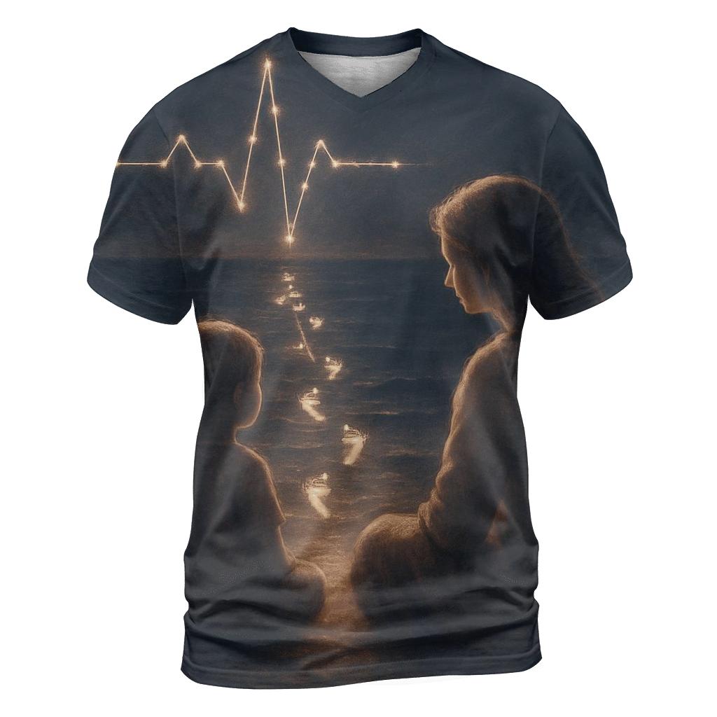 The Heartbeat Map A Mother Draws Before We Can Walk vibrant all-over design tees