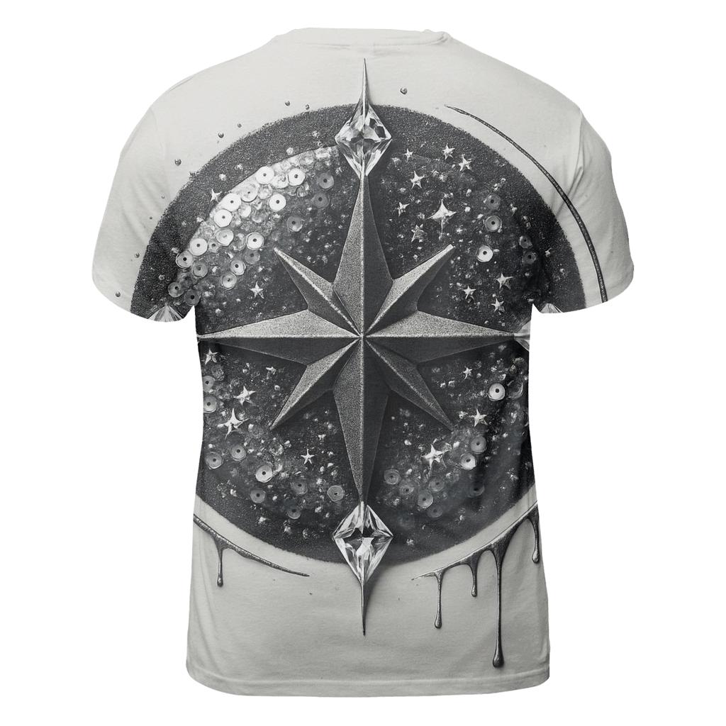 Celestial Sequin Compass statement graphic shirts
