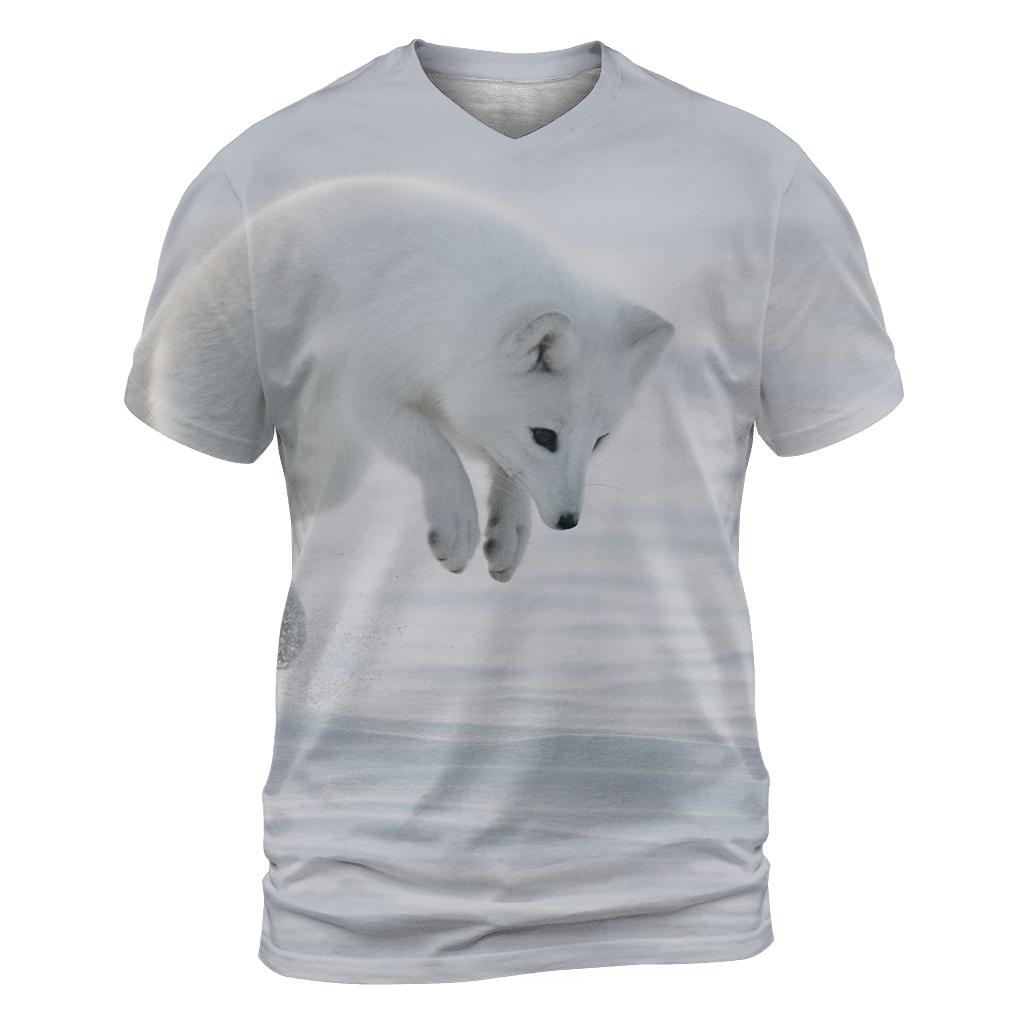 Tundra Pounce Arctic Fox trendy printed shirt styles