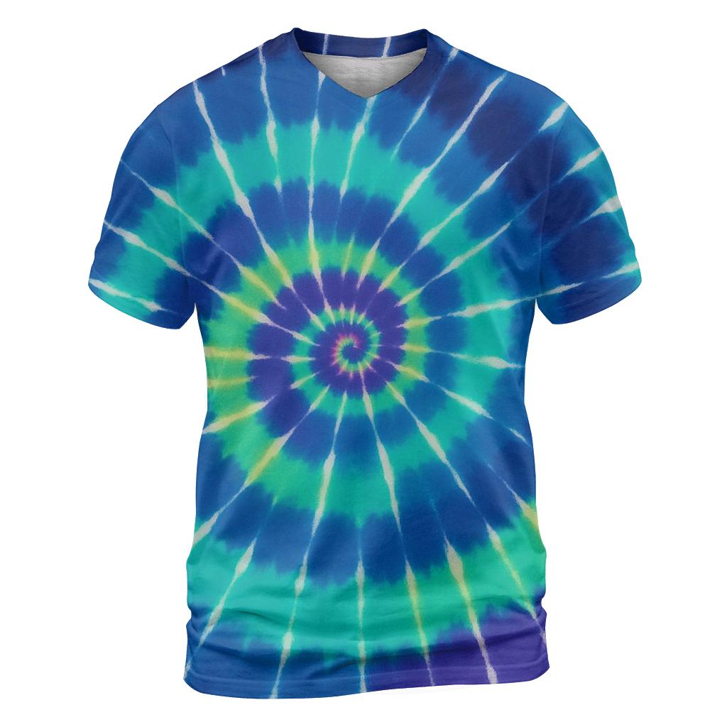 Aurora Spiral Overdye Nebula Whorl creative print fashion shirts