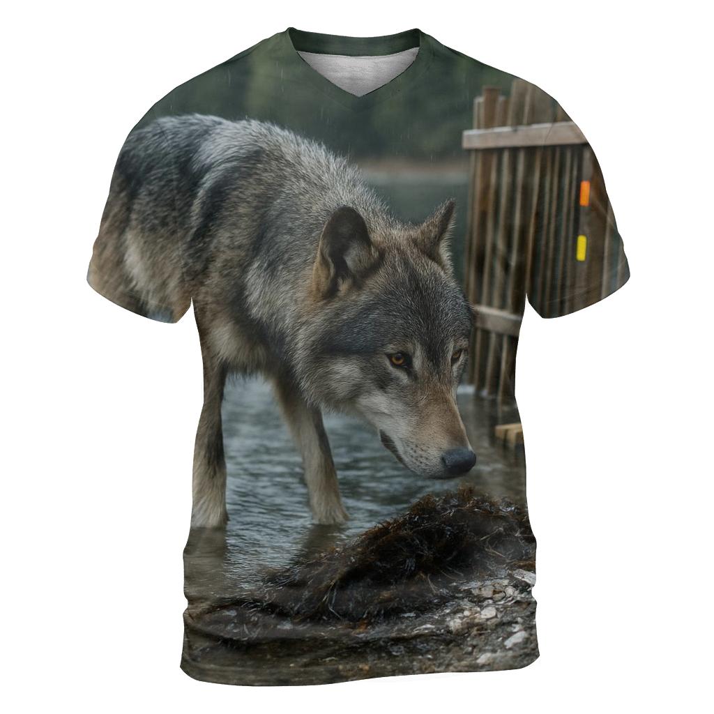 Coastal Wolf At Salmon Weir Study Site personalized full print shirts
