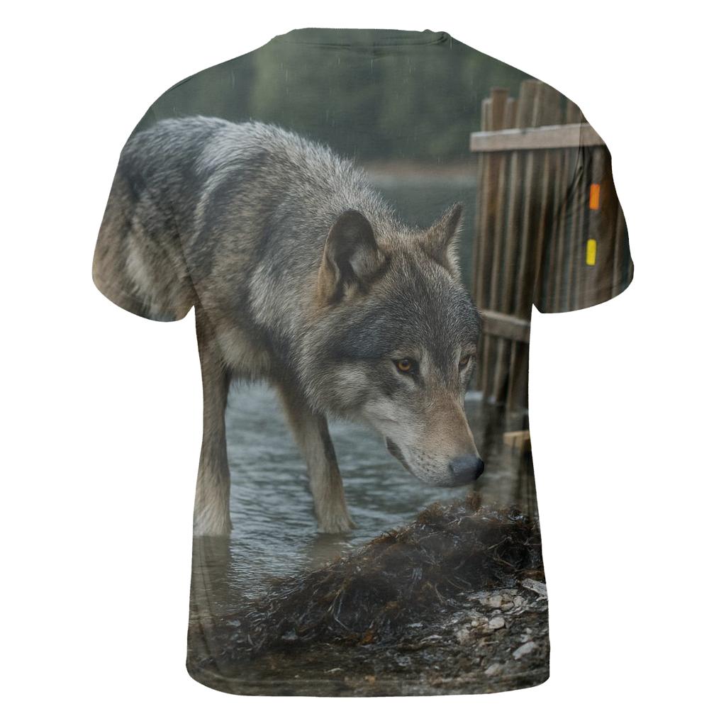 Coastal Wolf At Salmon Weir Study Site personalized full print shirts