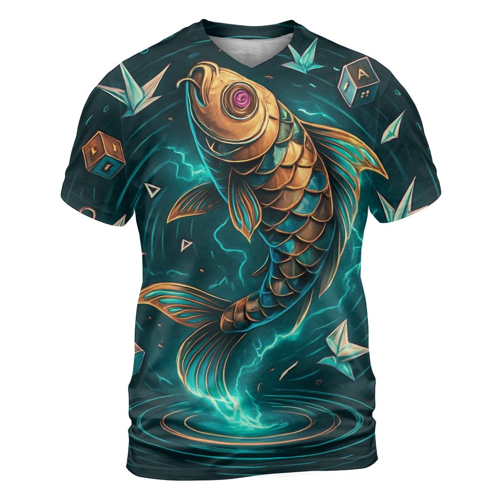 Clockwork Koi Cyclone creative print fashion shirts