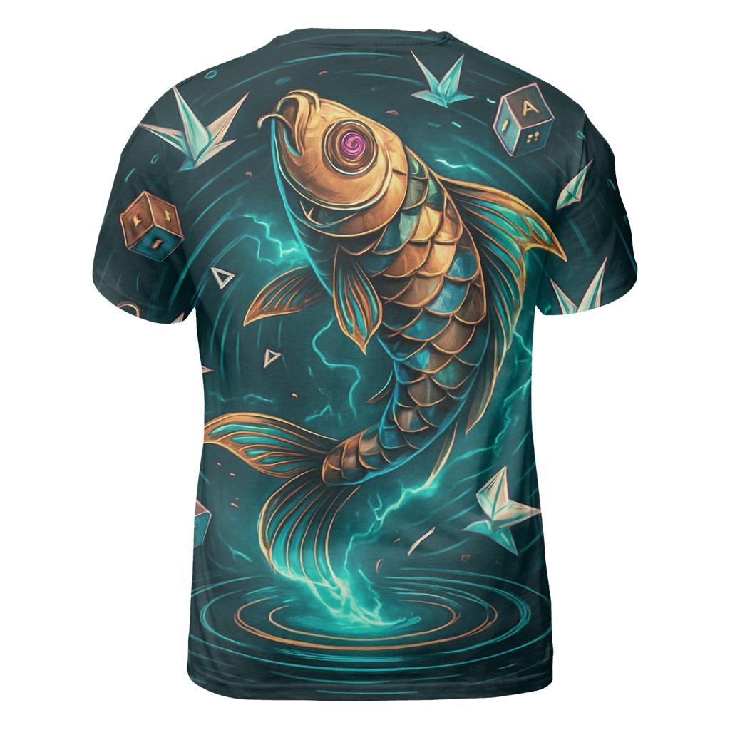 Clockwork Koi Cyclone creative print fashion shirts