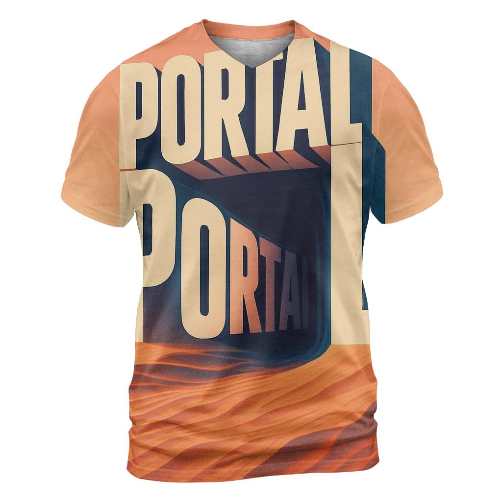 Desert Mirage Typography Portal personalized full print shirts