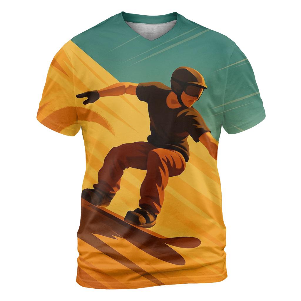 Desert Dunes Sandboard Carve creative print fashion shirts