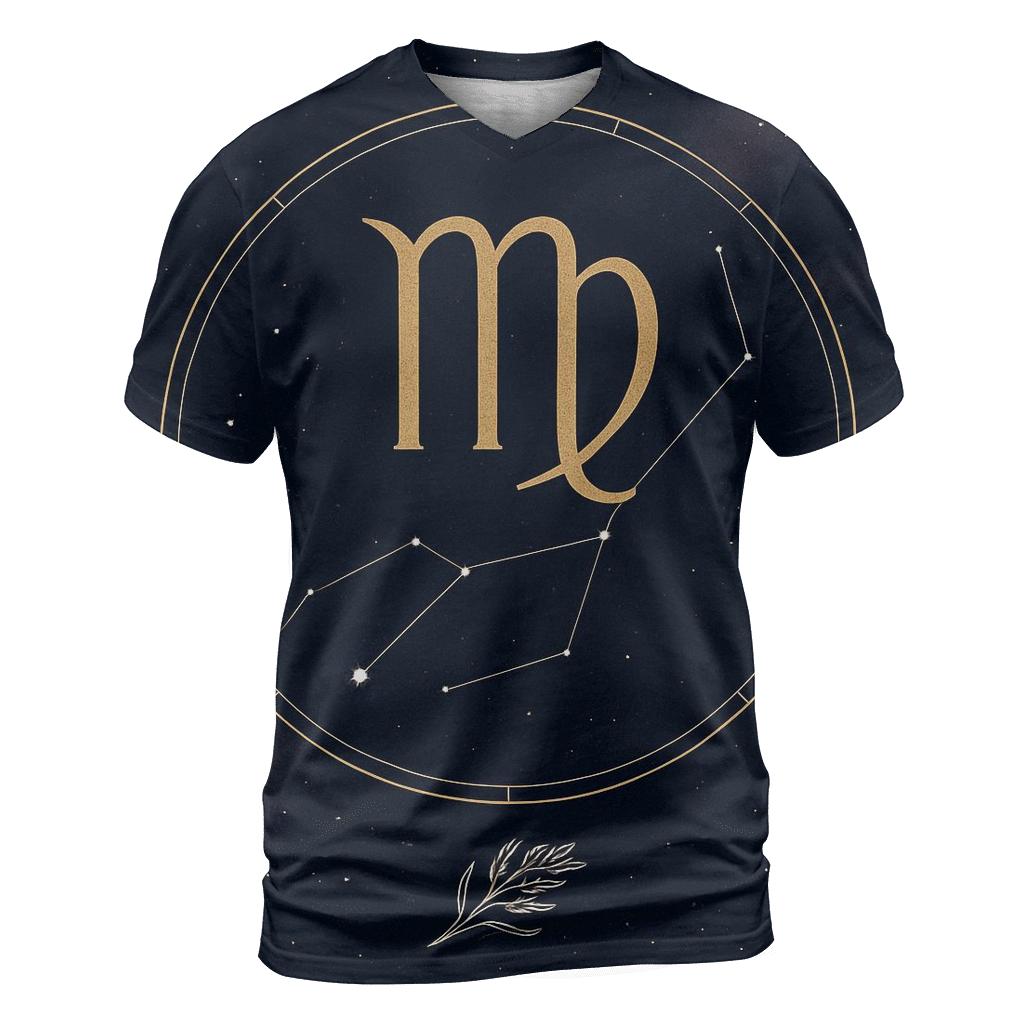 Virgo Spica Harvest Constellation Sigil vibrant all-over design tees