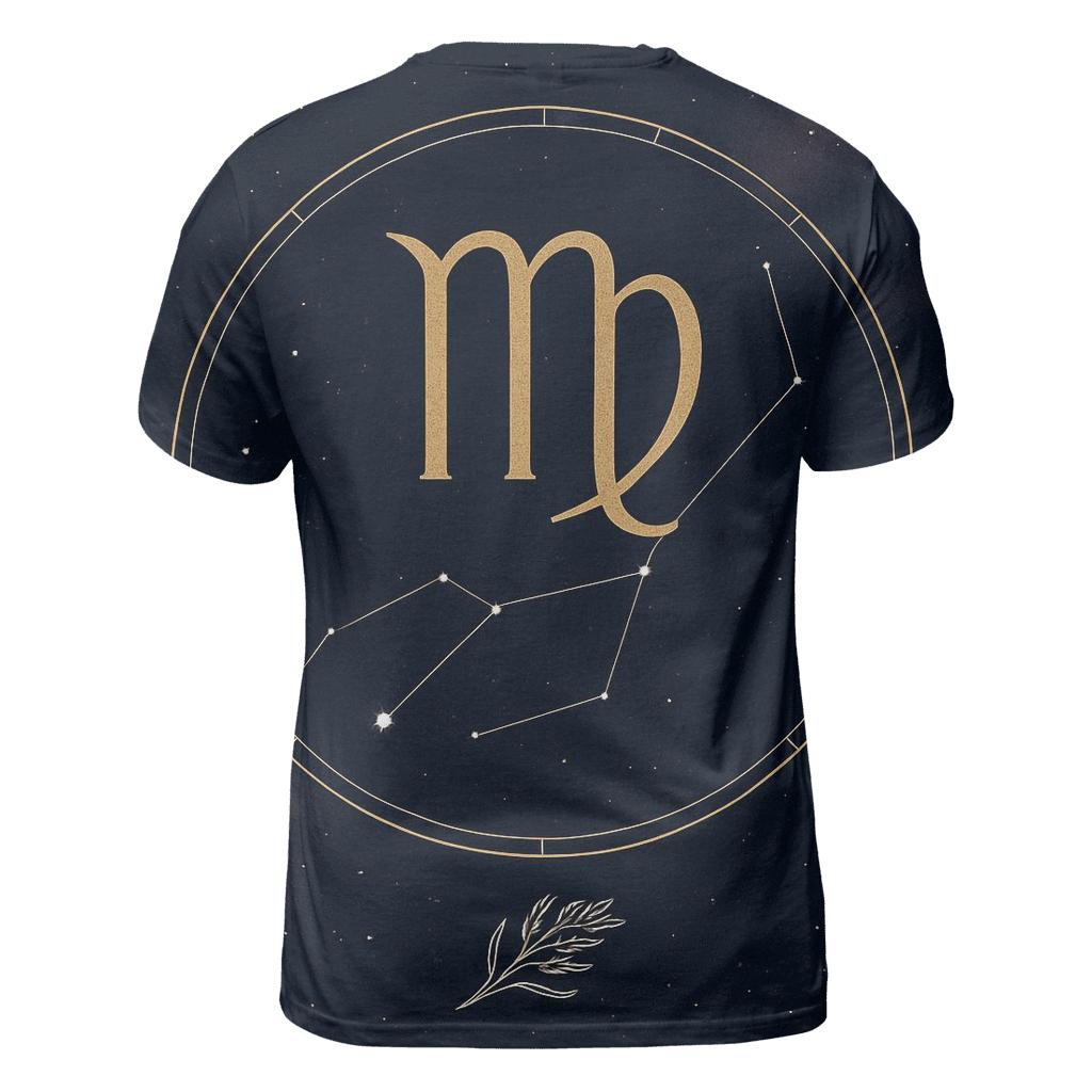 Virgo Spica Harvest Constellation Sigil vibrant all-over design tees