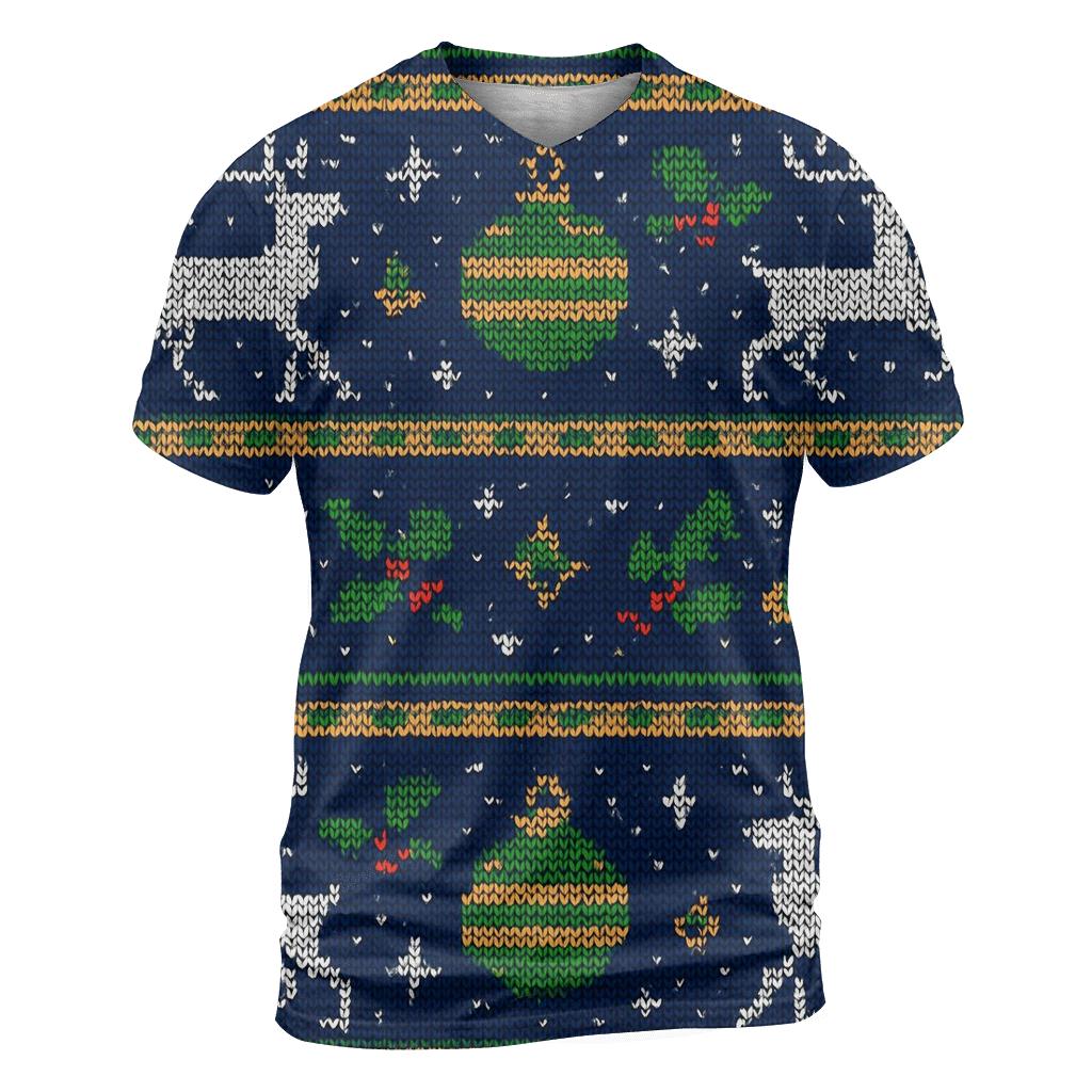 Reindeer Constellation Fair Isle Panel Design statement graphic shirts