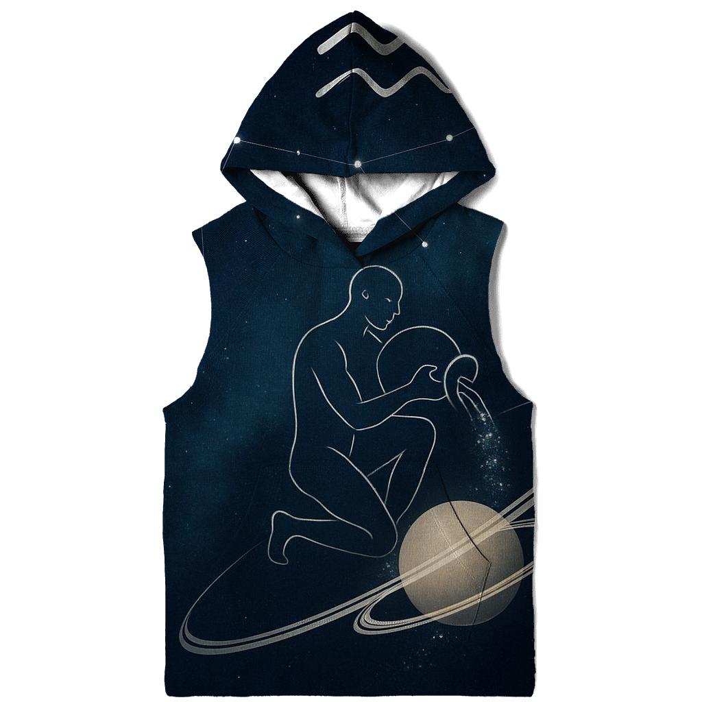 Aquarius Star Pouring Over Saturn Rings hoodies fashion
