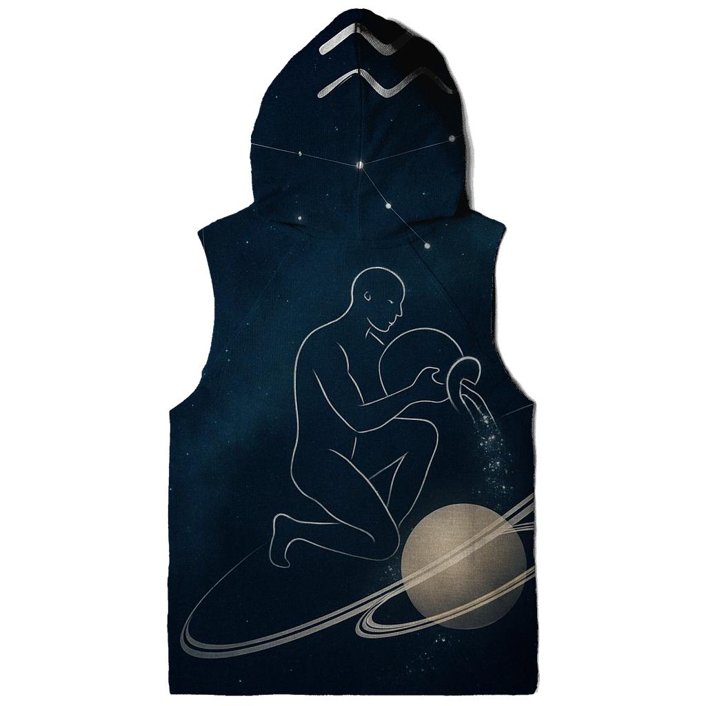 Aquarius Star Pouring Over Saturn Rings hoodies fashion