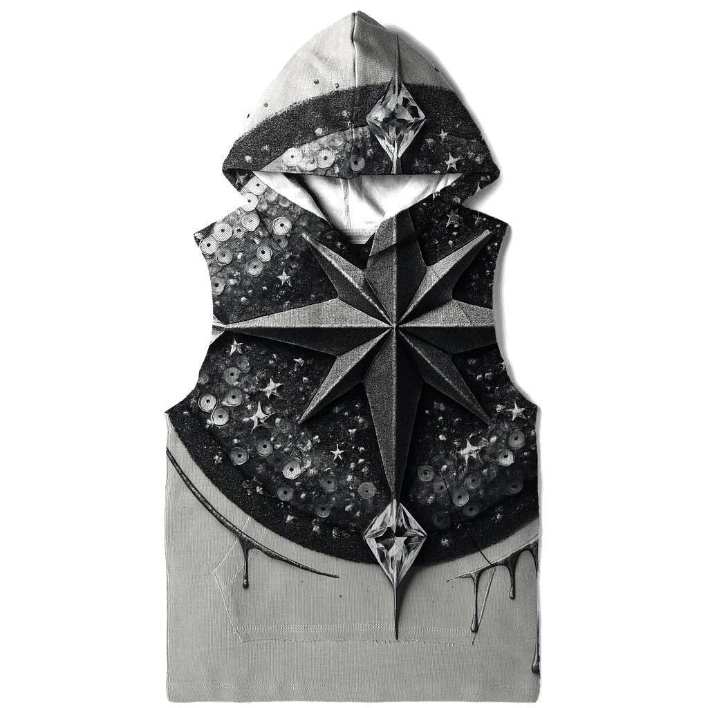 Celestial Sequin Compass designer hoodies