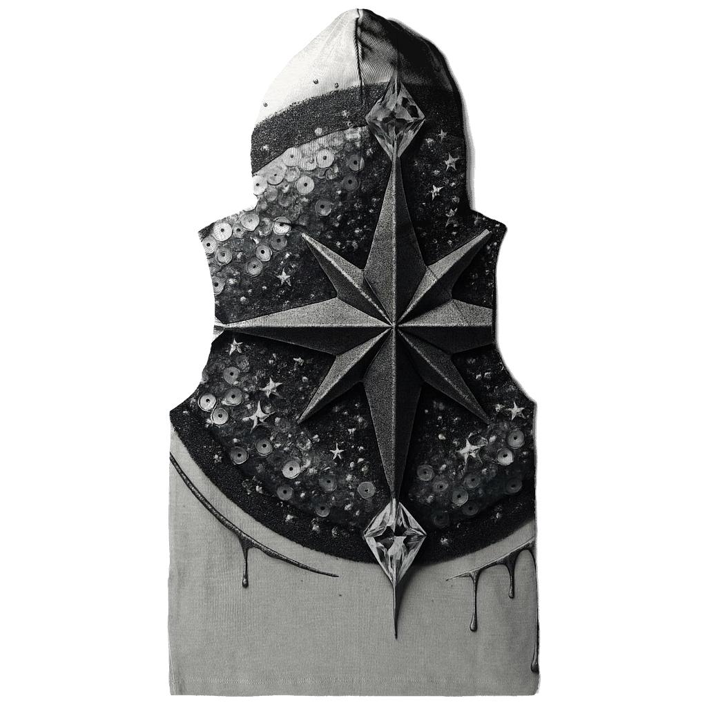 Celestial Sequin Compass designer hoodies