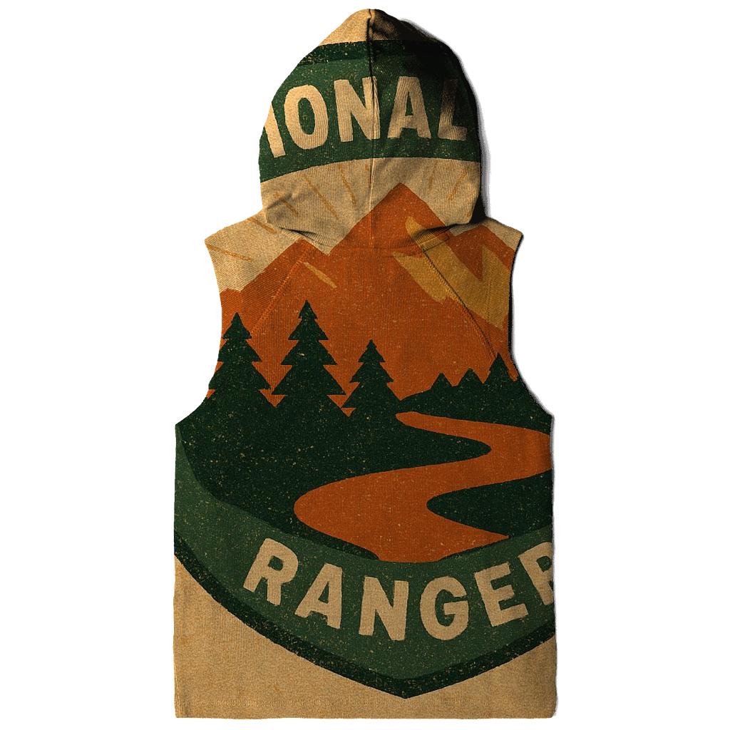 Faded 1970s National Park Ranger Badge Illustration printed hoodies