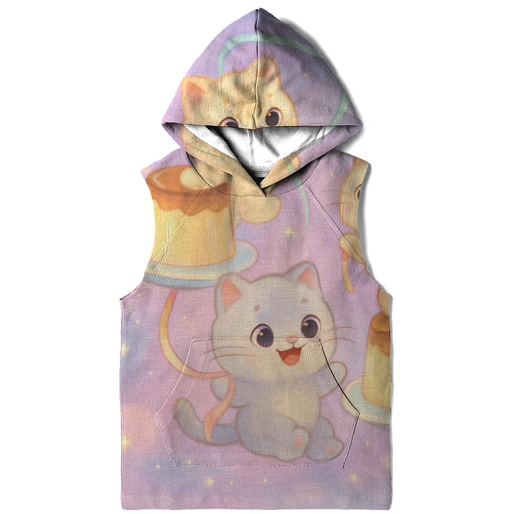 Moonlit Pudding Cat Carousel pullover hoodies