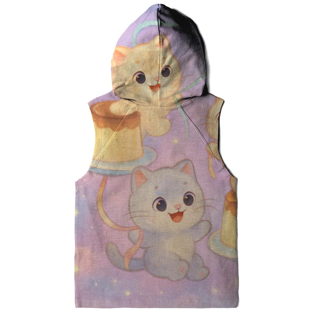Moonlit Pudding Cat Carousel pullover hoodies