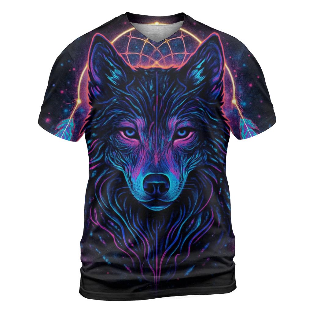 Neon Dreamcatcher Starwolf artistic all-over print tops