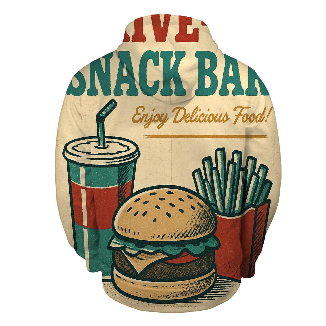 Weathered 1950s Drive In Snack Bar Menu Poster hoodie trends