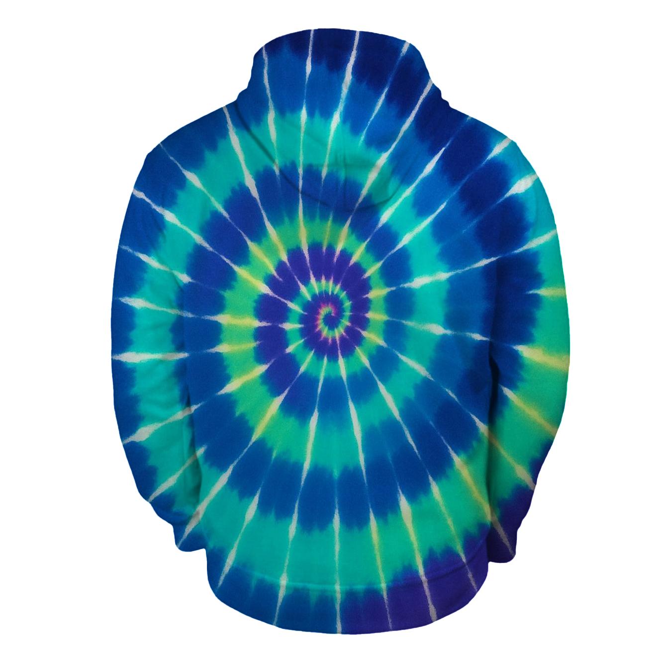 Aurora Spiral Overdye Nebula Whorl zip-up hoodies