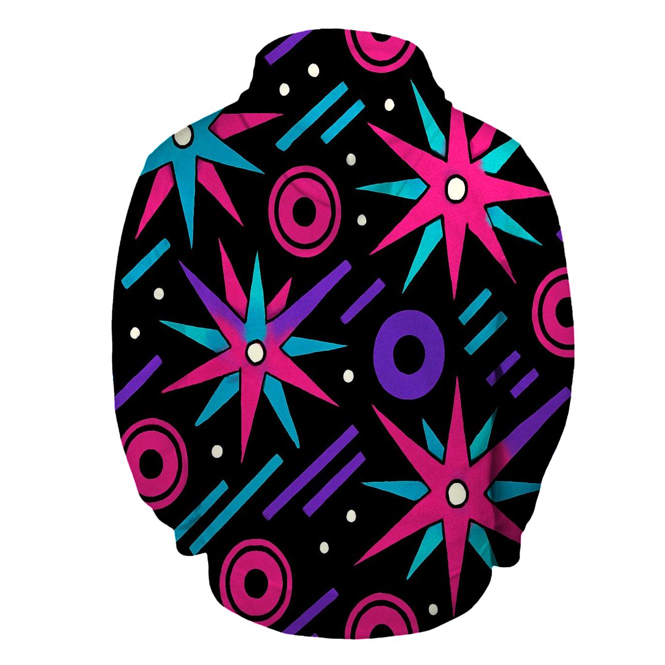 Roller Rink Starburst Tiles printed hoodies