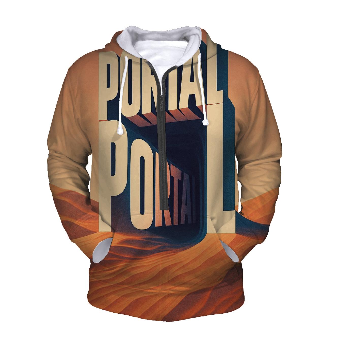 Desert Mirage Typography Portal lightweight hoodies