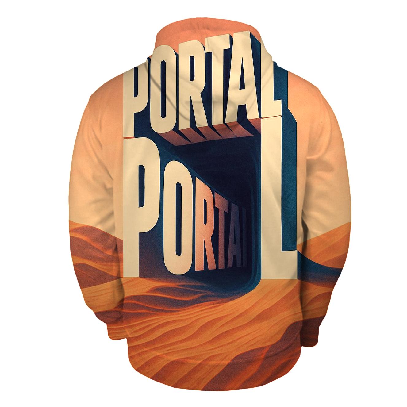 Desert Mirage Typography Portal lightweight hoodies