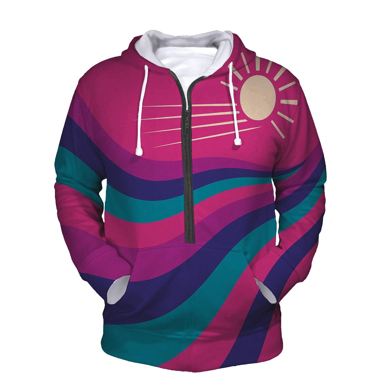 Roller Rink Neon Waves custom hoodies