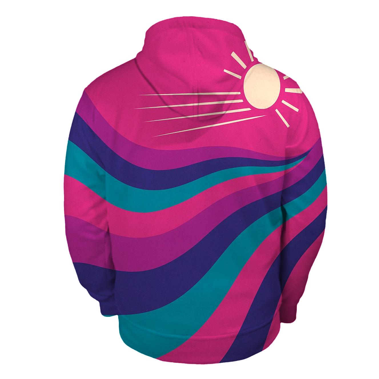 Roller Rink Neon Waves custom hoodies
