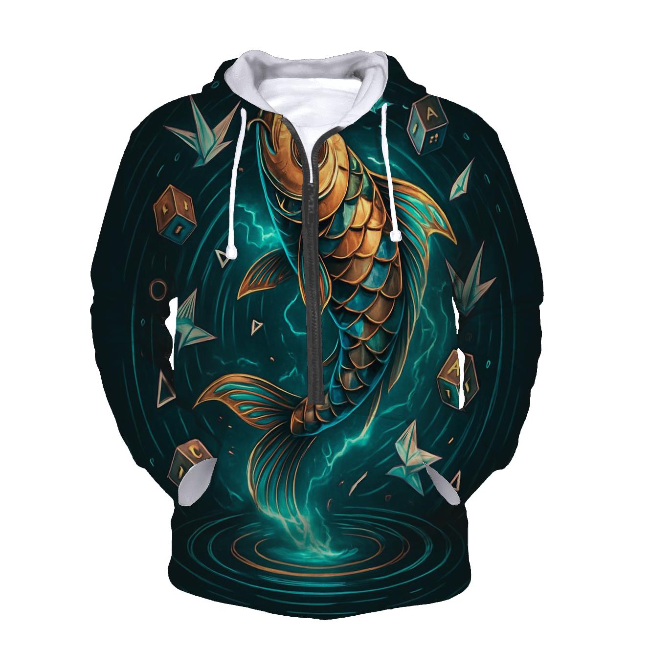 Clockwork Koi Cyclone graphic hoodies