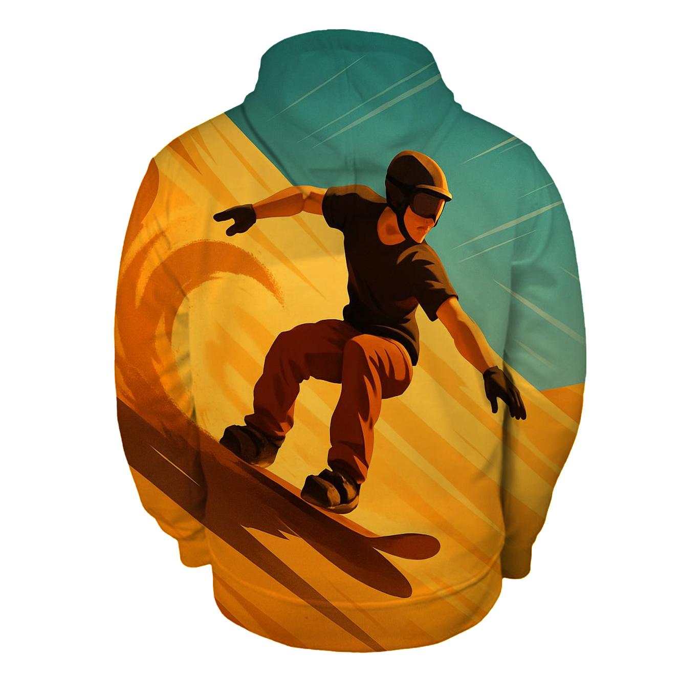 Desert Dunes Sandboard Carve graphic hoodies