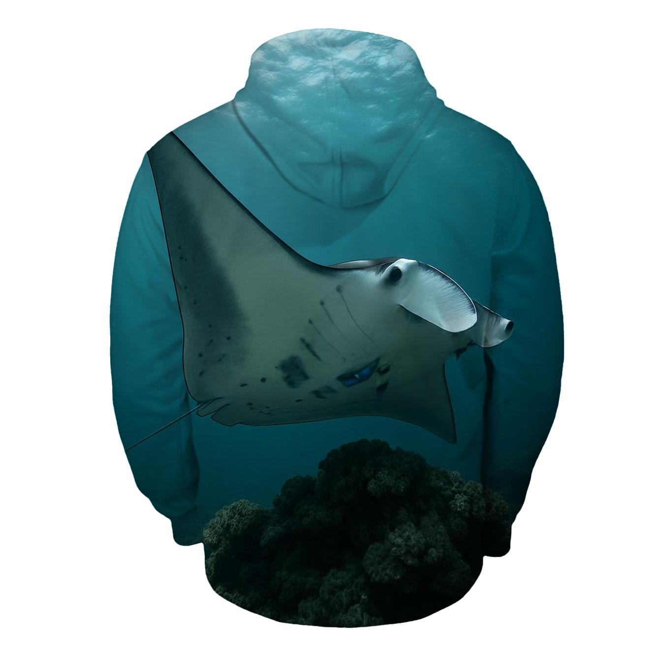 Reef Clinic Manta Ray zip-up hoodies