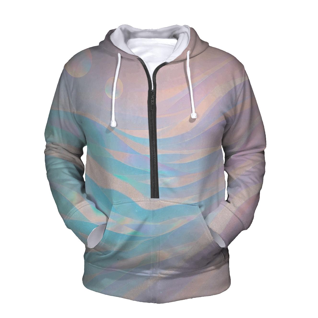 Opaline Prism Tides graphic hoodies