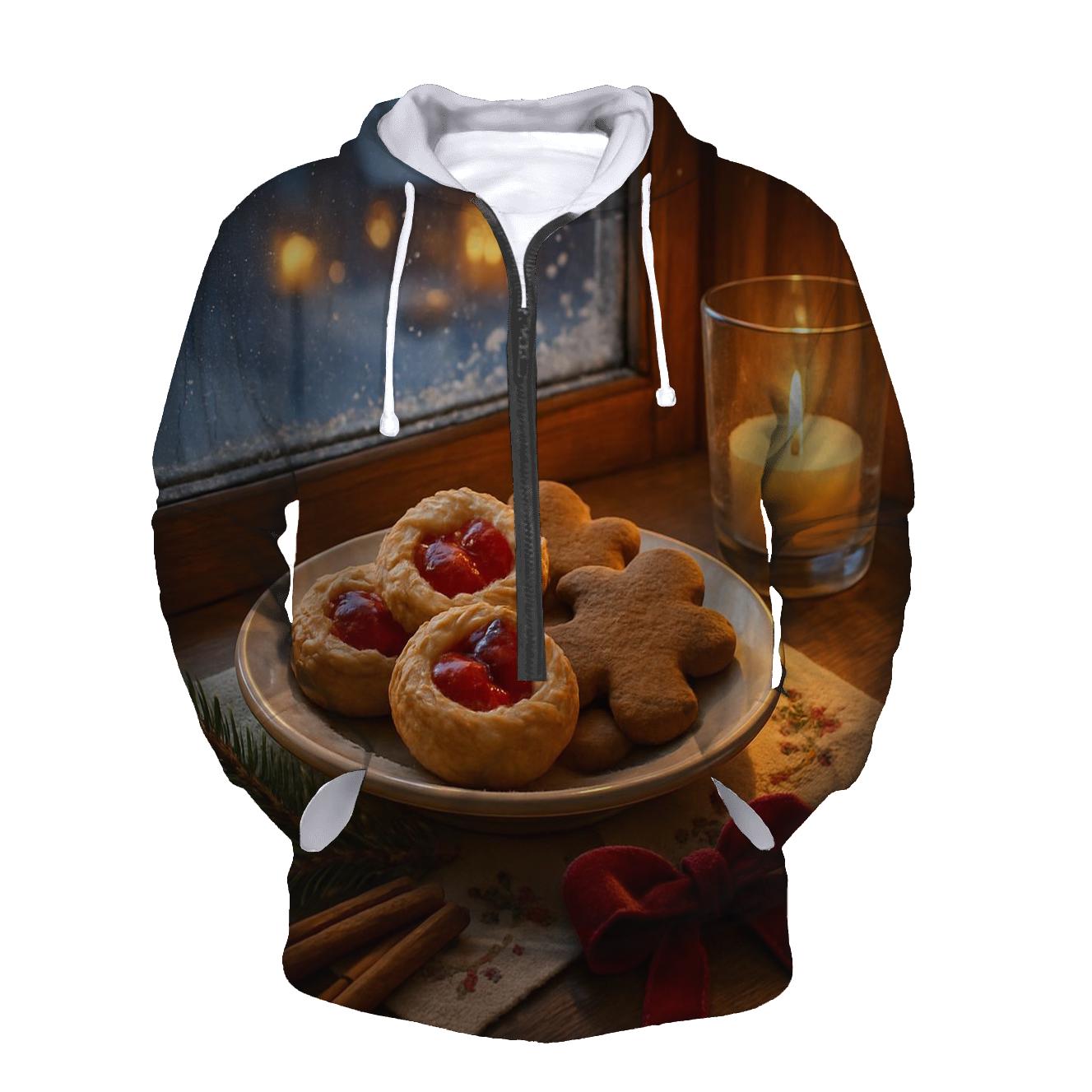 Sugarplum Village Window On A Snowy Night pullover hoodies