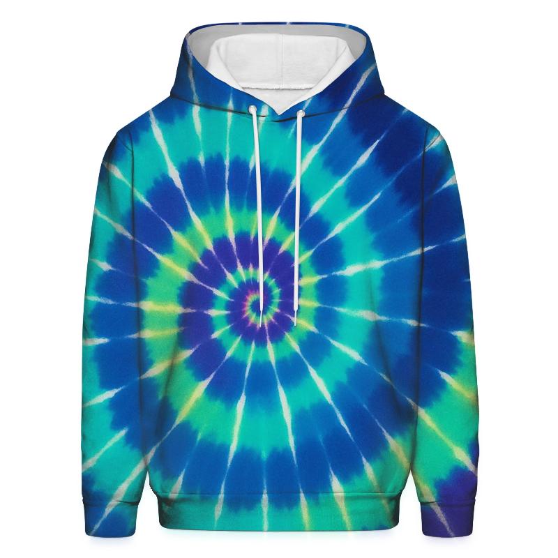 Aurora Spiral Overdye Nebula Whorl embroidered hoodies