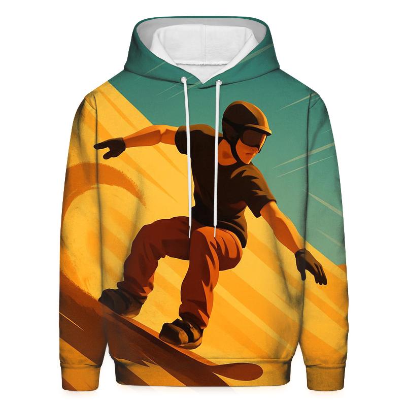 Desert Dunes Sandboard Carve graphic hoodies