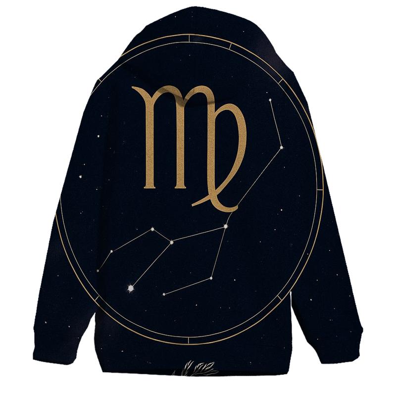 Virgo Spica Harvest Constellation Sigil embroidered hoodies