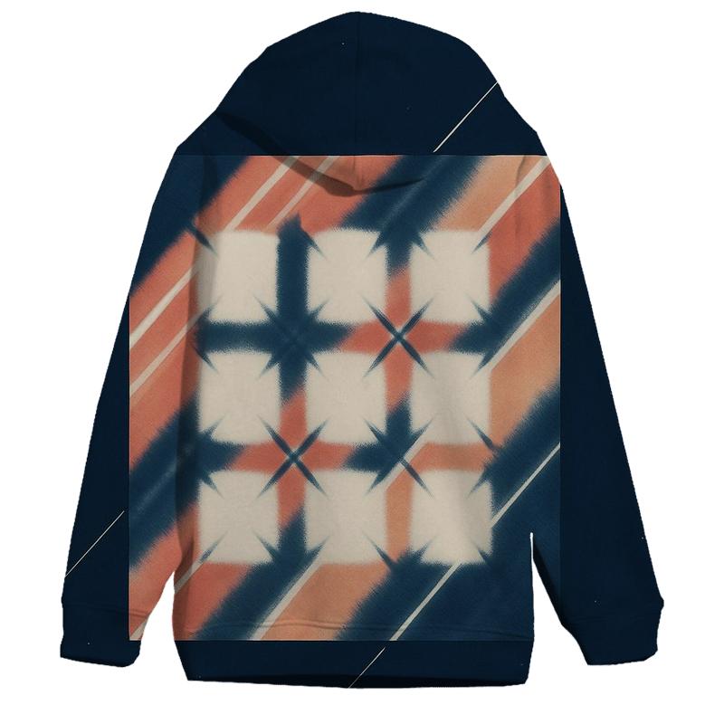 Itajime Eclipse Lattice With Comet Wash zip-up hoodies
