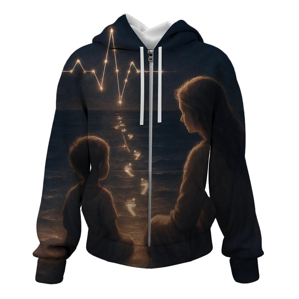 The Heartbeat Map A Mother Draws Before We Can Walk premium hoodies